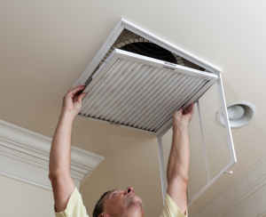 HVAC system maintenance at a house in Romeoville, Illinois