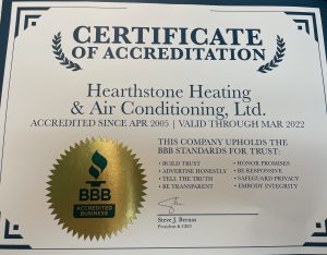 Hearthstone Heating & Air Conditioning BBB Accredited Business